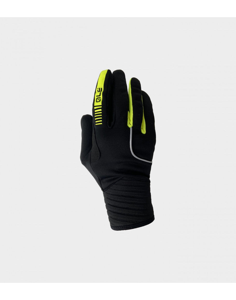 windprotection handschuhe ALE ACCESSORY WINDPROTECTION WINTER GLOVES BLACK-FLUO YELLOW