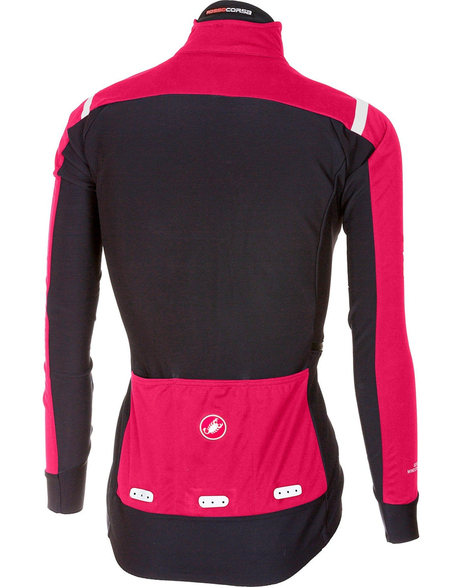 CASTELLI ALPHA ROS WOMEN LIGHT JACKET ROSSO CORSA ELECTRIC MAGENTA