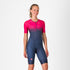 CASTELLI 女士 CORE TRI W SUIT 短袖排汗衣 比利時藍/亮玫瑰