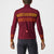 CASTELLI UNLIMITED THERMAL JERSEY BORDEAUX/GOLDENROD-ORANGE