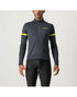 CASTELLI FONDO 2 LS JERSEY FZ DARK GRAY YELLOW FLUO REFLEX