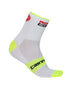 CASTELLI ROSSO CORSA 6 SOCKS white yellow fluo
