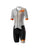 CASTELLI TRI FREE SANREMO 2 SUIT SHORT SLEEVE SILVER GRAY BRILLIANT ORANGE
