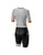 CASTELLI TRI FREE SANREMO 2 SUIT SHORT SLEEVE SILVER GRAY BRILLIANT ORANGE