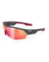 KOO OPEN CUBE Sunglasses Anthracite Matt Cherry Red Mirror Lenses AsianFit-M